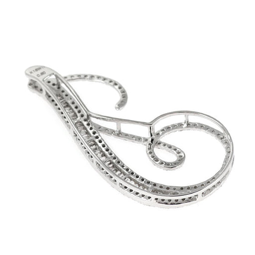 K18WG ダイヤモンド ペンダントトップ 0.60ct アルファベット「J