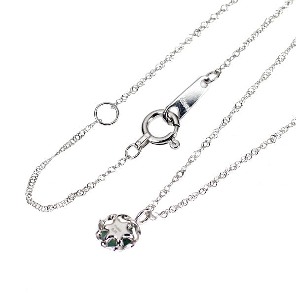 希少 Pt900/K10WG アレキサンドライトキャッツアイ ペンダントネックレス 0.35ct