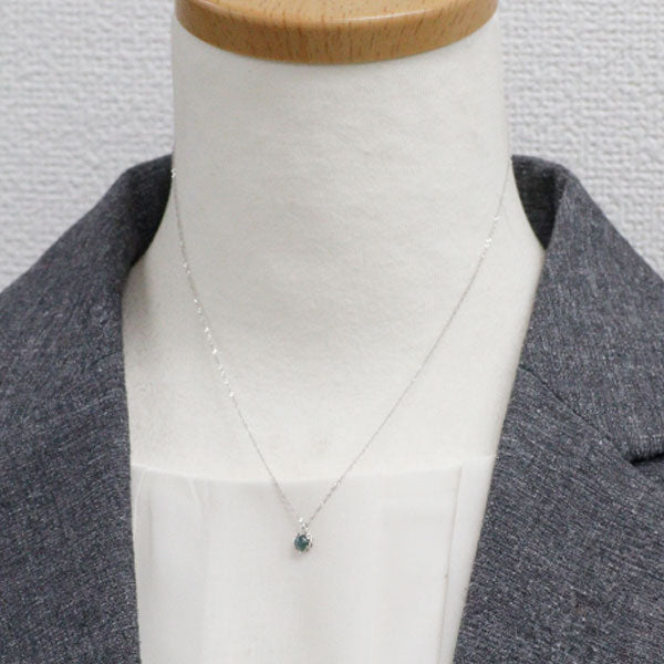 希少 Pt900/K10WG アレキサンドライトキャッツアイ ペンダントネックレス 0.35ct