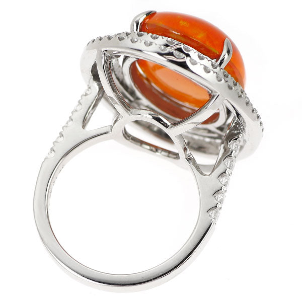 Pt950 ファイアーオパール ダイヤモンド リング 11.59ct D1.40ct
