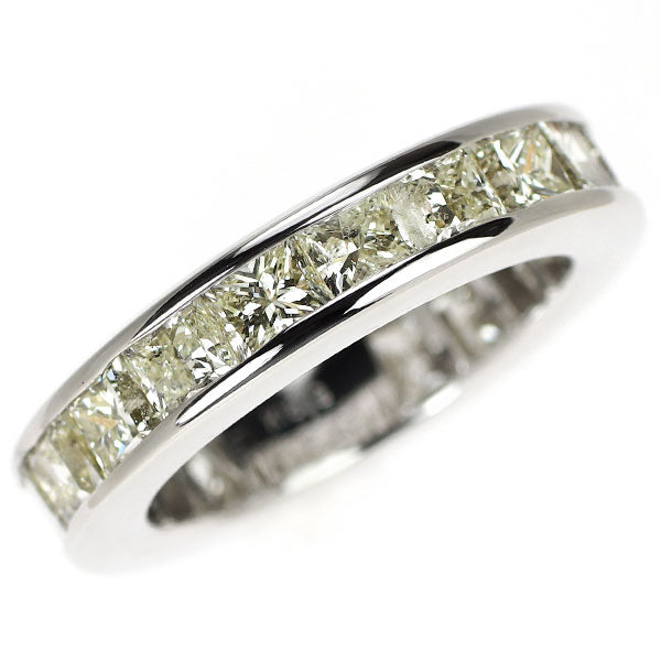 K18WG プリンセスカット ダイヤモンド リング 7.315ct フルエタニティ