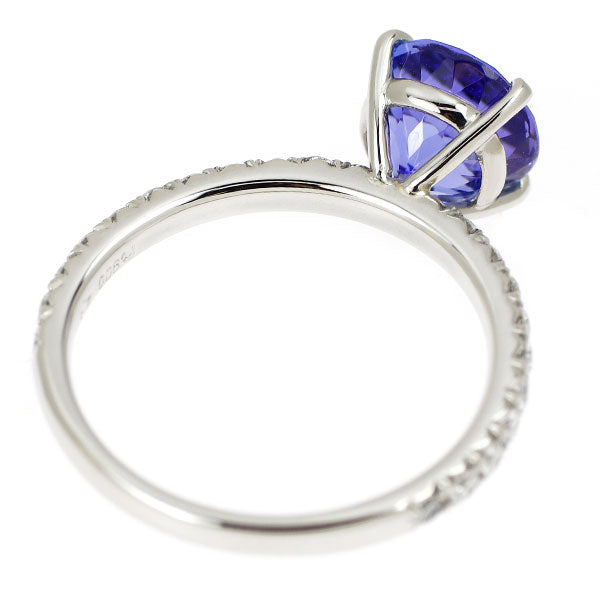Pt900 タンザナイト ダイヤモンド リング 2.38ct D0.36ct