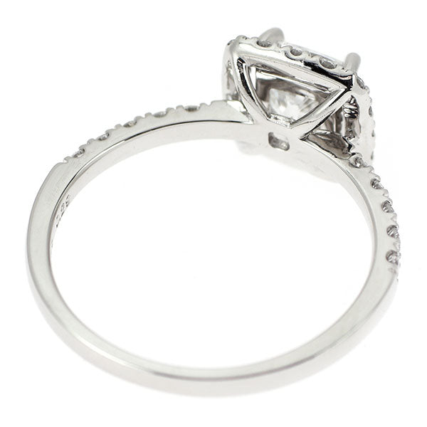 Pt950 クッションカット ダイヤモンド  リング 1.025ct D IF EX/VG D0.29ct GIA/中鑑付