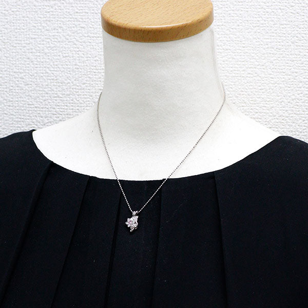 希少 Pt900/ Pt850 天然ピンクダイヤモンド ペンダントネックレス 0.076ct FLPP SI2 D0.43ct フラワー