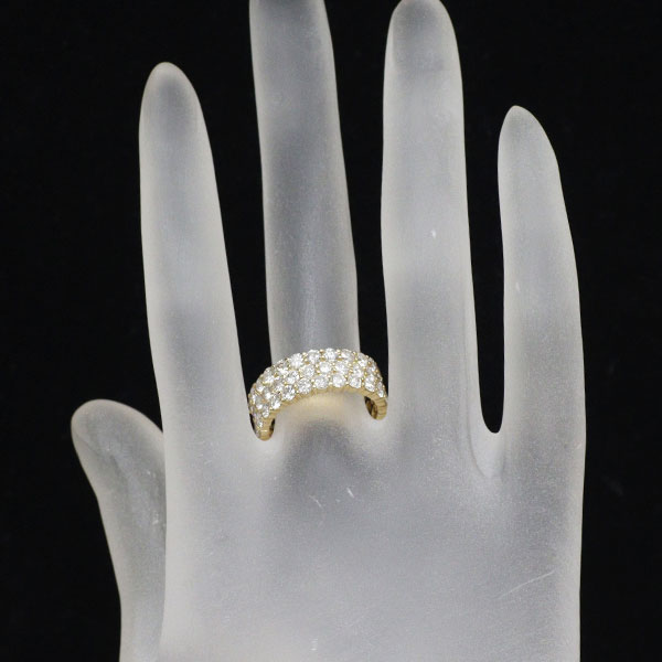 K18YG ダイヤモンド リング 4.32ct フルエタニティ