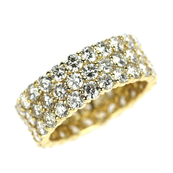 K18YG ダイヤモンド リング 4.32ct フルエタニティ