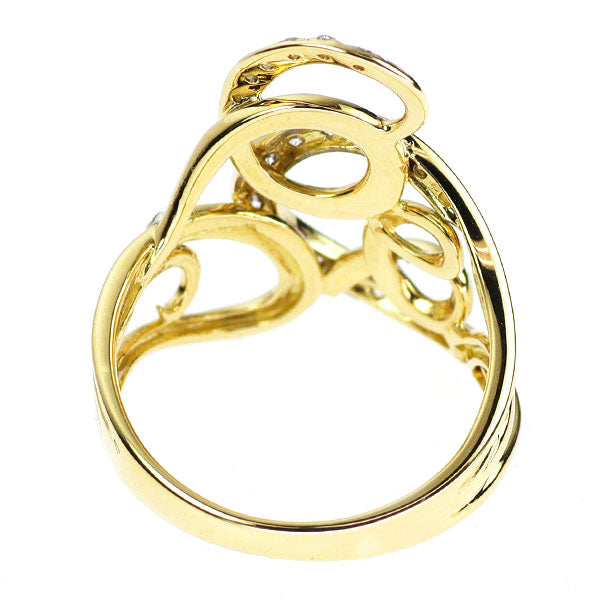 K18YG ダイヤモンド リング 0.28ct