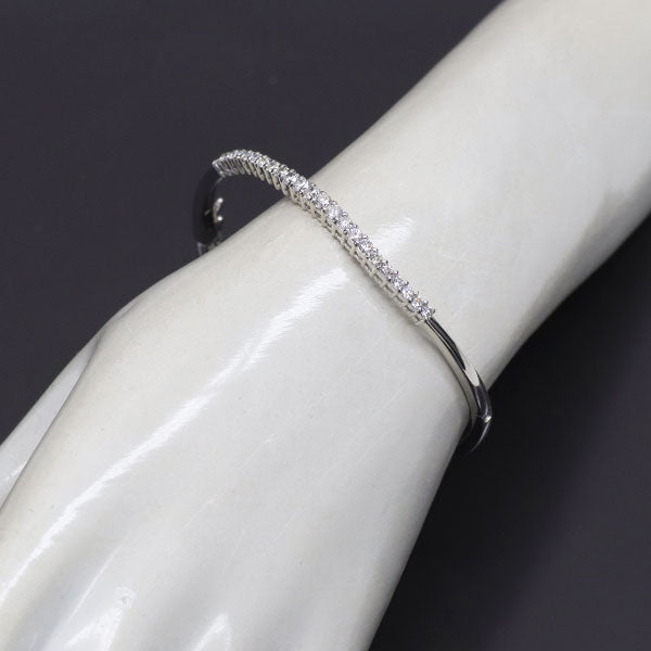 K18WG ダイヤモンド バングル 1.00ct