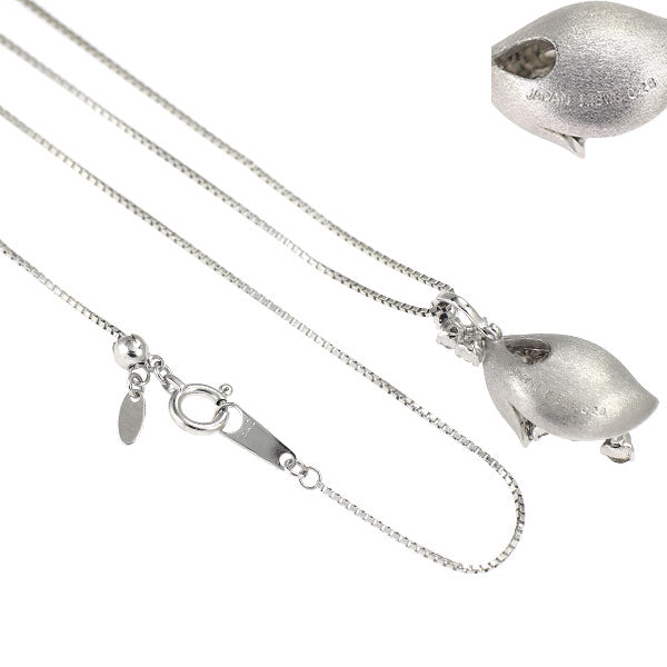 ラッセル K18WG ダイヤモンド ペンダントネックレス 0.28ct