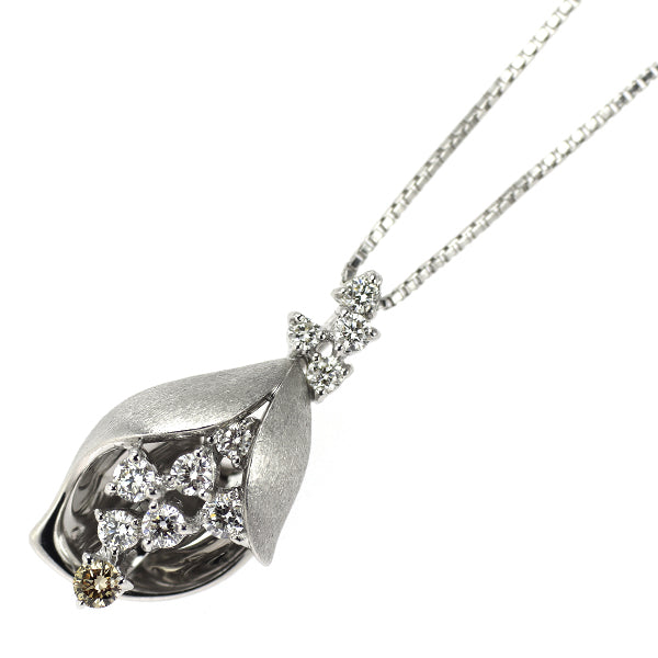 ラッセル K18WG ダイヤモンド ペンダントネックレス 0.28ct