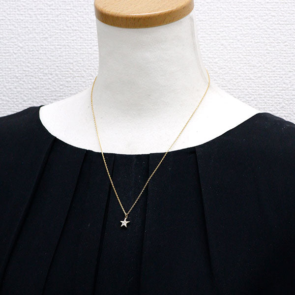 K18YG ダイヤモンド ペンダントネックレス 0.20ct スター