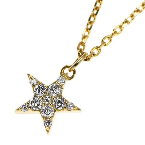 K18YG ダイヤモンド ペンダントネックレス 0.20ct スター