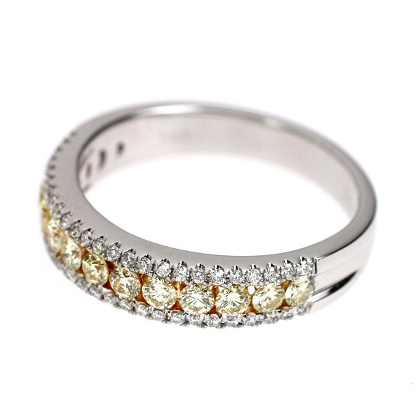 K18YG/WG ダイヤモンド リング 0.91ct
