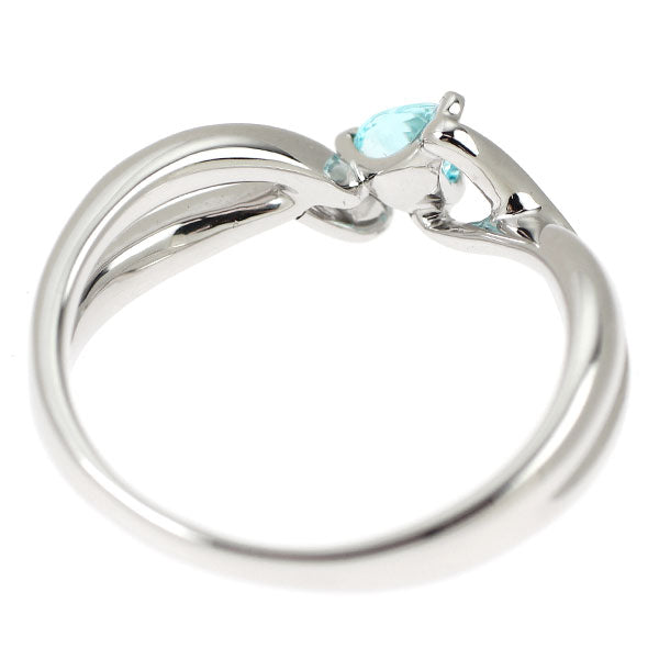 K18WG パライバトルマリン ダイヤモンド リング 0.23ct D0.08ct