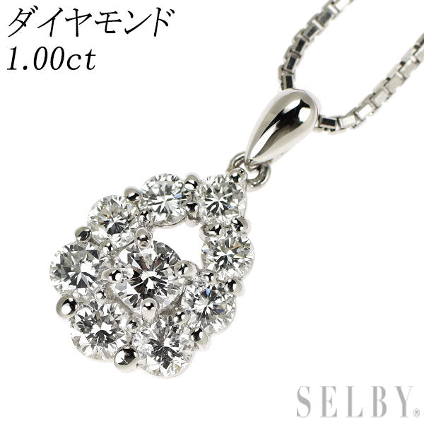 Pt900/ Pt850 ダイヤモンド ペンダントネックレス 1.00ct
