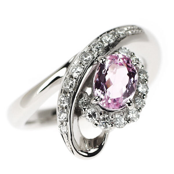 Pt900 インペリアルトパーズ ダイヤモンド リング 1.00ct D0.36ct