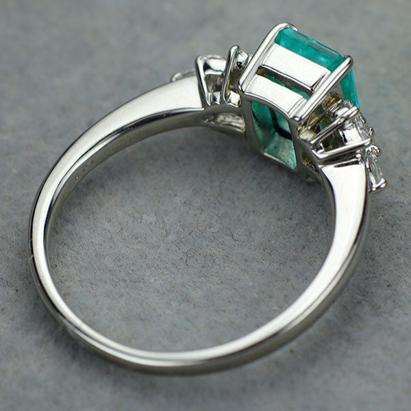 GIA/CGL鑑別2冊付 Pt900 モザンビーク産パライバトルマリン ダイヤモンド リング 1.453ct D0.194ct