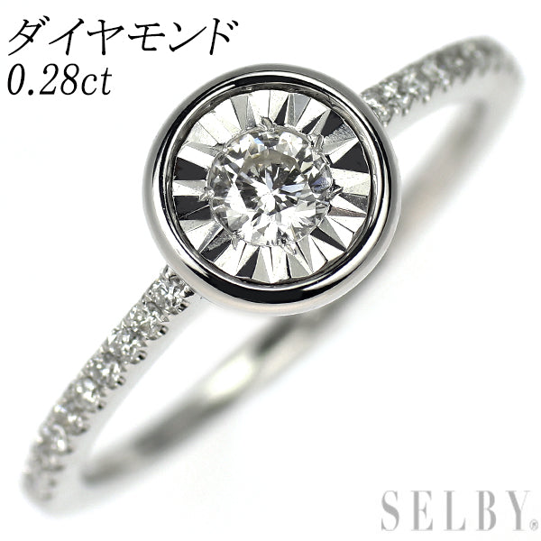 K18WG ダイヤモンド リング 0.28ct
