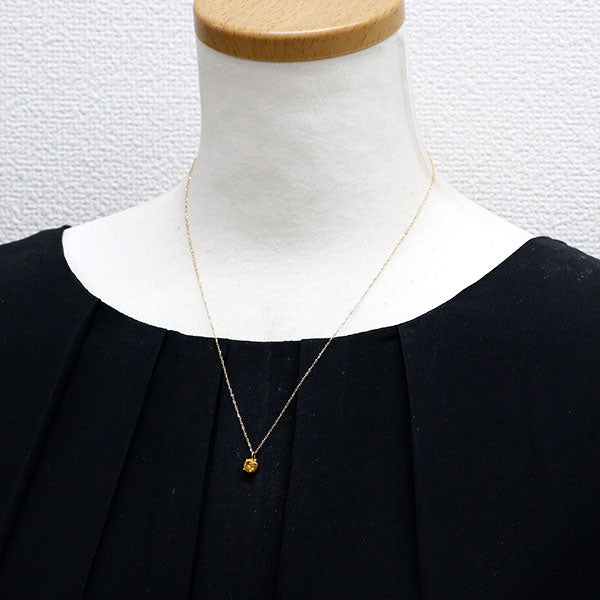 希少 K18YG スファレライト ペンダントネックレス 1.031ct