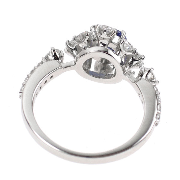 Pt950 サファイア ダイヤモンド リング 1.13ct Ｄ0.91ct