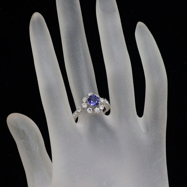 Pt950 サファイア ダイヤモンド リング 1.13ct Ｄ0.91ct