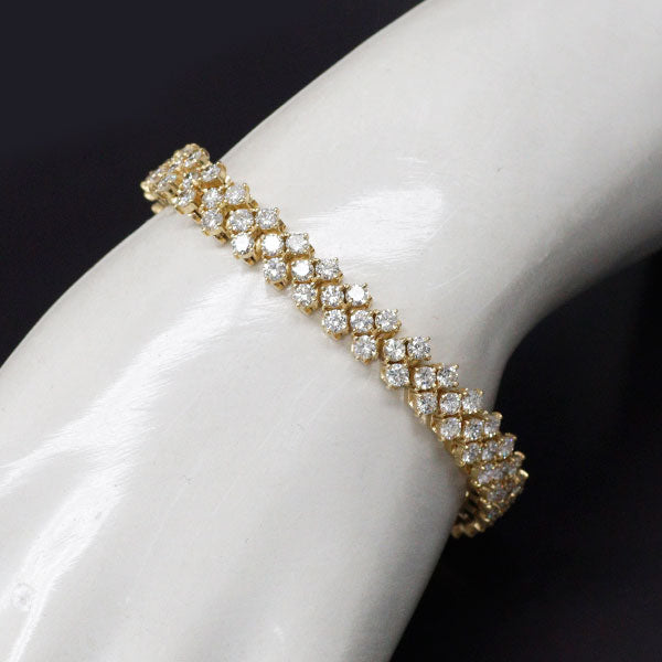 K18YG ダイヤモンド ブレスレット 9.95ct