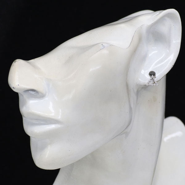 K18WG ダイヤモンド ピアス 0.18ct