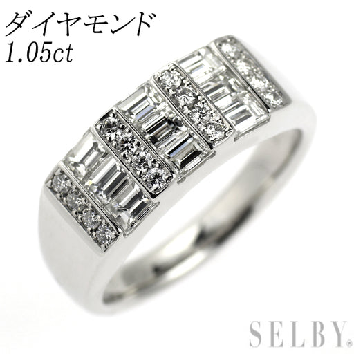 K18pt900 1.05ctダイヤモンドトップ Pt900 ダイヤモンド リング 1.05ct — セルビーオンラインストア
