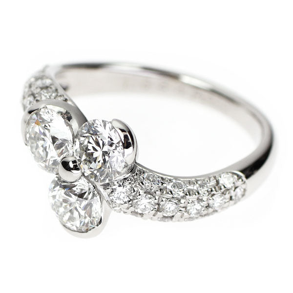 Pt900 ダイヤモンド リング 1.623ct G SI2 VG-G D0.48ct