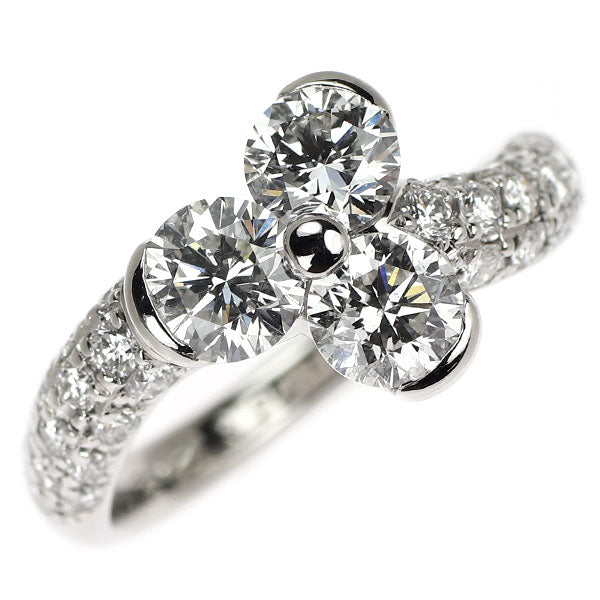 Pt900 ダイヤモンド リング 1.623ct G SI2 VG-G D0.48ct