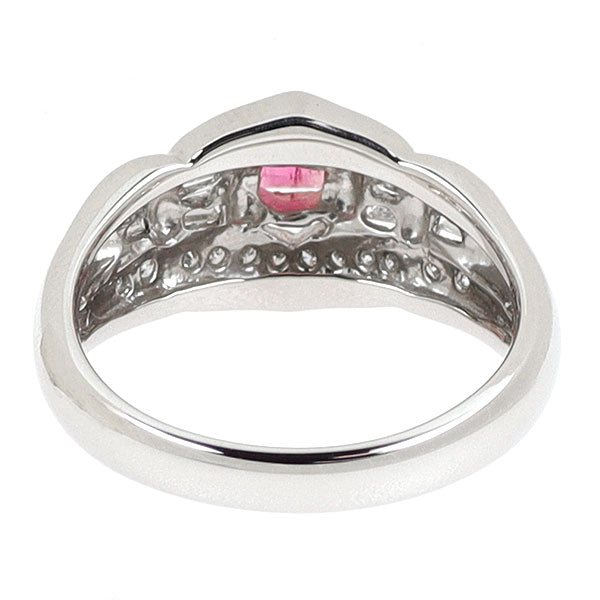 希少 Pt900 レッドベリル ダイヤモンド リング 0.166ct D0.35ct 希少 Pt900 レッドベリル ダイヤモンド リング 0.166ct D0.35ct