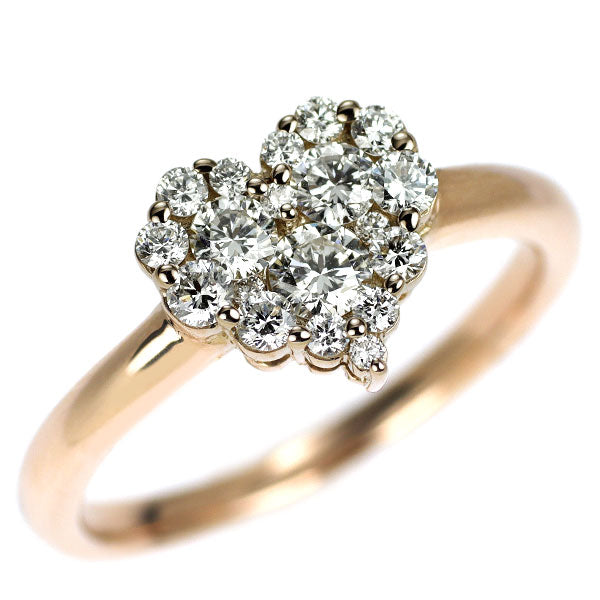 K18PG ダイヤモンド リング 0.50ct ハート