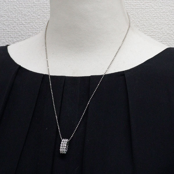 Pt900/ Pt850 エメラルド ダイヤモンド ペンダントネックレス 0.90ct D1.00ct リバーシブル