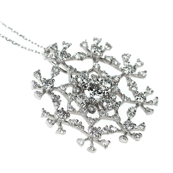 Pt900/Pt850 ダイヤモンド ペンダントネックレス 0.373ct D1.32ct