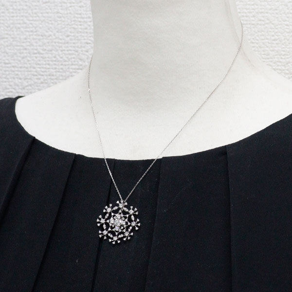 Pt900/Pt850 ダイヤモンド ペンダントネックレス 0.373ct D1.32ct
