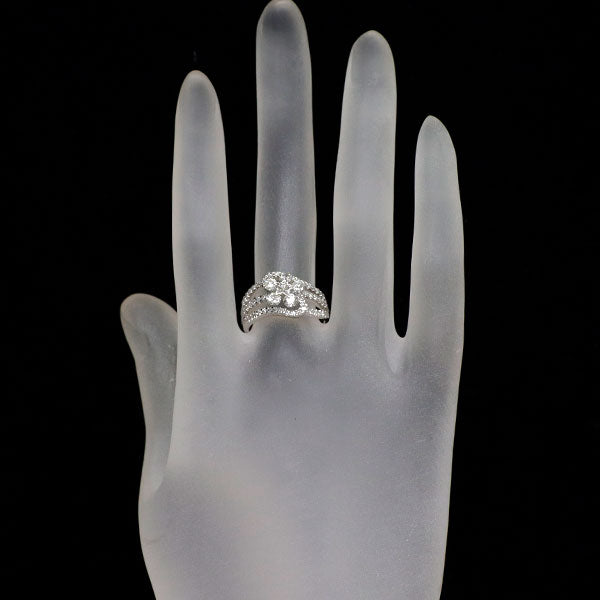 K18WG ダイヤモンド リング 1.00ct フラワー