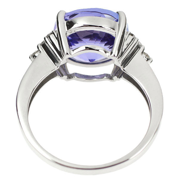 Pt900 タンザナイト ダイヤモンド リング 5.47ct D0.25ct
