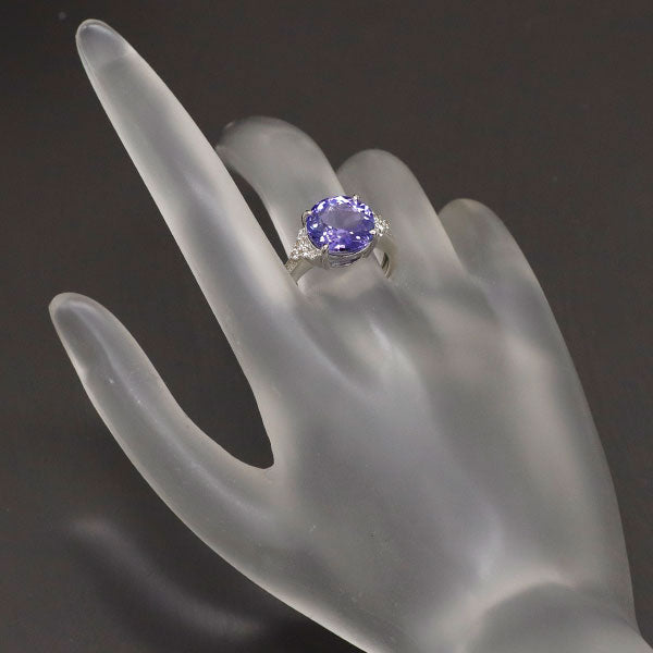 Pt900 タンザナイト ダイヤモンド リング 5.47ct D0.25ct