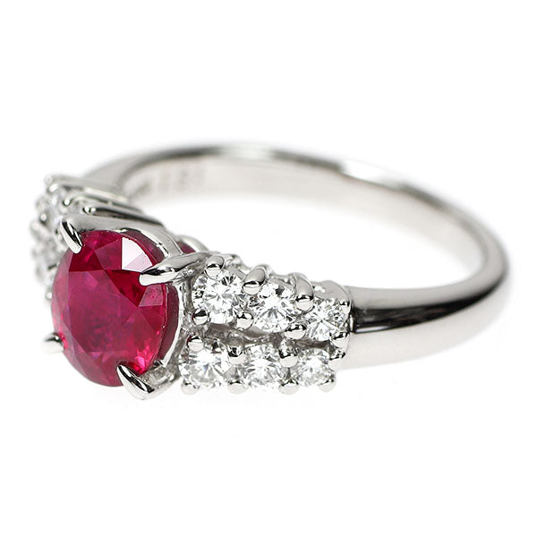 田崎真珠 Pt900 ビルマ/ミャンマー産 ルビー ダイヤモンド リング 1.31ct D0.43ct 《セルビー銀座店》【中古】