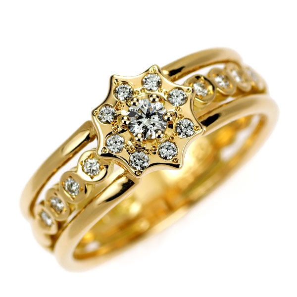 インプレッセ K18YG ダイヤモンド リング 0.26ct