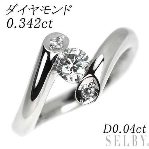 Pt900 ダイヤモンド リング 0.342ct D0.04ct — セルビーオンラインストア