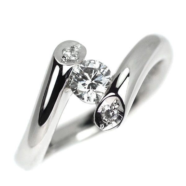 Pt900 ダイヤモンド リング 0.342ct D0.04ct
