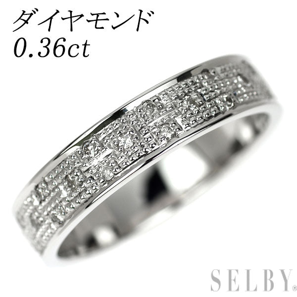 K18WG ダイヤモンド リング 0.36ct