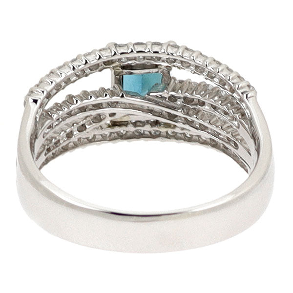 Pt900 トルマリン ダイヤモンド リング 0.86ct D0.78ct