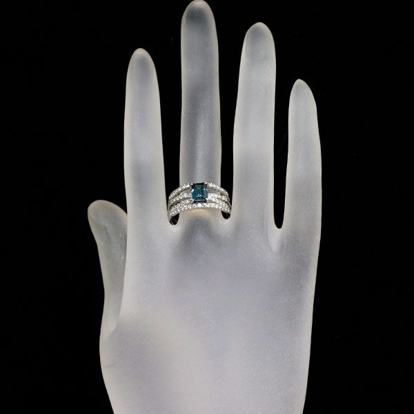Pt900 トルマリン ダイヤモンド リング 0.86ct D0.78ct