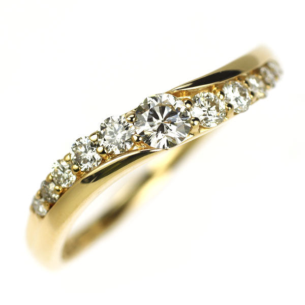 K18YG ダイヤモンド リング 0.50ct