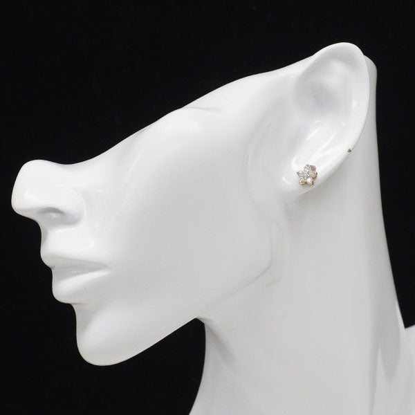K18PG ダイヤモンド ピアス 0.50ct フラワー
