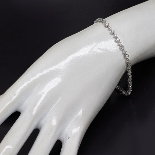 DTC K18WG ダイヤモンド テニスブレスレット 1.50ct LINE