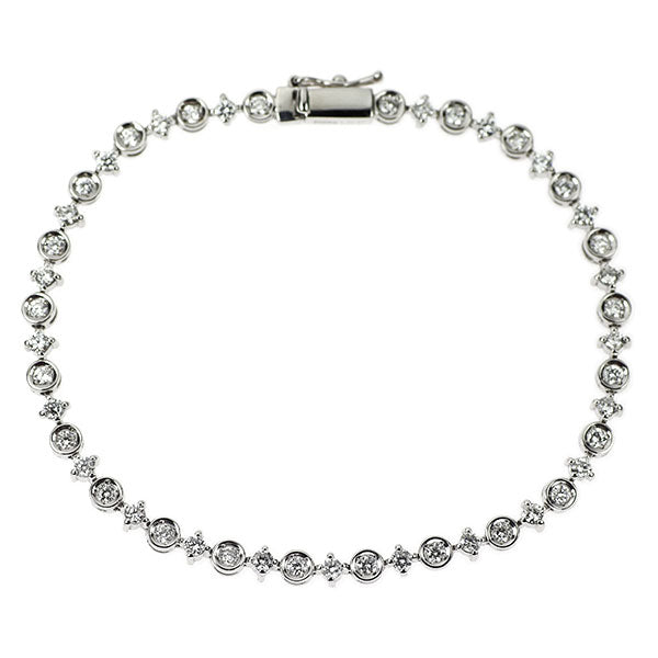 DTC K18WG ダイヤモンド テニスブレスレット 1.50ct LINE
