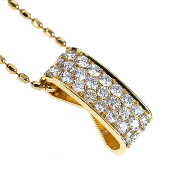 K18YG ダイヤモンド ペンダントネックレス 1.70ct パヴェ